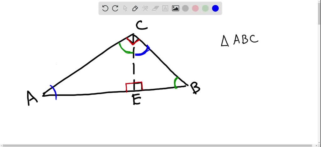 SOLVED:'In right triangle ABC with the right angle at vertex C ...