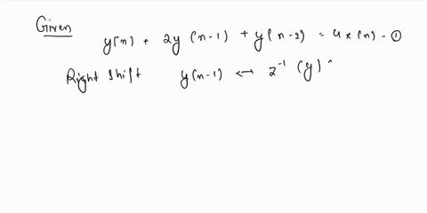 given-the-difference-equation-of-a-system-with-output-yn-and-input-xn-yn2yn-1yn-24xn-a-6-pts-use-the-z-transform-to-find-the-output-yn-if-the-input-is-xn8n-and-the-initial-conditions-are-y-1-25075