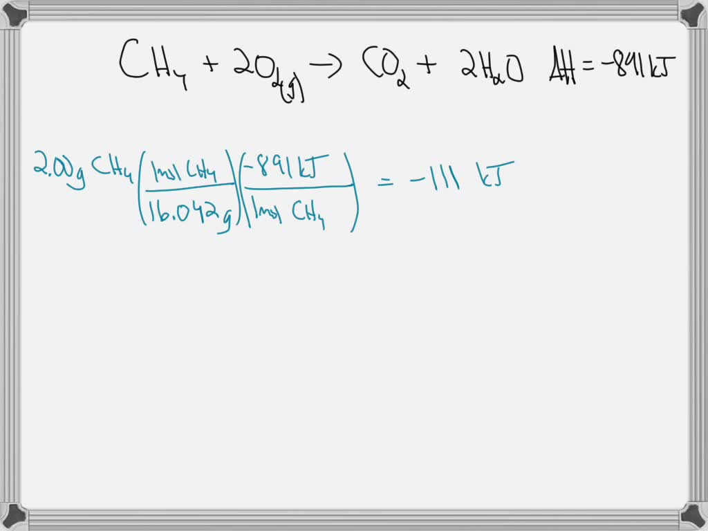 SOLVED: Consider the following reaction: CH4(g) + 2 O2(g) â†’ CO2(g ...