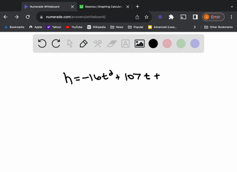 a-ball-is-thrown-vertically-upward-from-the-ground-with-an-initial-velocity-of-107-ftsec-use-h-16t2-vot-step-of-2-determine-when-the-ball-will-reach-its-maxlmum-height-round-your-answer-to-t-78523