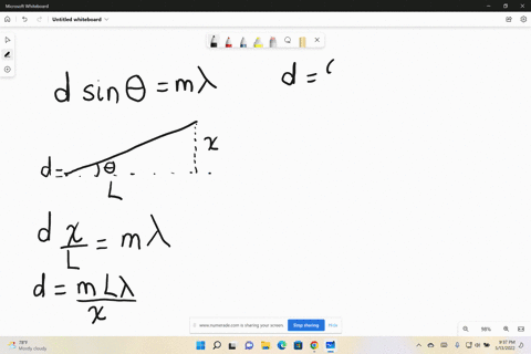 a-set-of-narrow-vertical-slits-is-located-a-distance-d-from-a-screen-the-slits-are-spaced-and-have-the-same-width-giatedazeat-pattern_in-the-figure-is-observed-light-from_-a-laser-passes-thr-27627