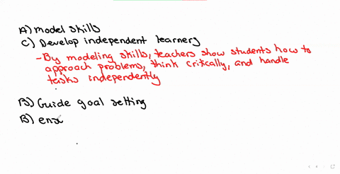 question-2-2-match-the-teachers-role-with-its-purpose-a-model-skills-b-guide-goal-setting-c-create-a-safe-environment-a-provide-external-opportunities-b-ensure-students-can-assess-themselves-c-develop
