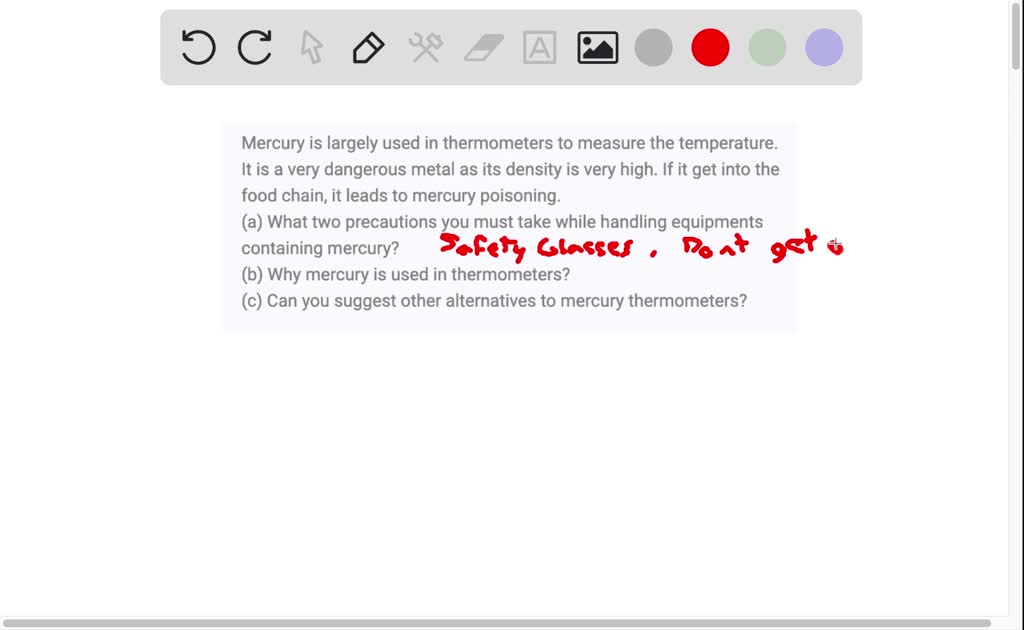 SOLVED Mercury is largely used in thermometers to measure the