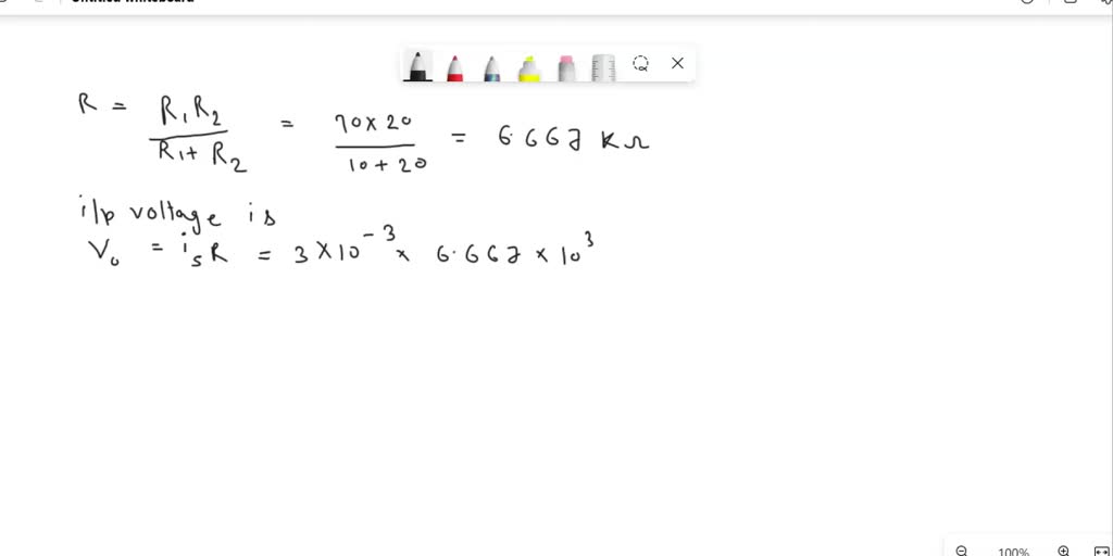 SOLVED In the circuit below, Is = 3 mA, R1 = 10k ohm, R2 = 20k ohm