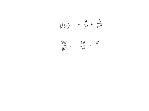 q4-the-potential-energy-of-diatomic-molecule-is-given-in-terms-of-the-interatomic-distance-by-the-relation-ulr-calculate-the-equilibrium-spacing-of-the-two-atoms-and-the-lattice-when-3144x10-91943