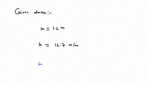 1-a-block-attached-to-a-spring-as-shown-in-the-figure-below-starts-from-rest-with-the-spring-unextended-and-moves-12-meters-down-the-incline-causing-the-spring-to-extend-the-surface-is-inclined-32o-2