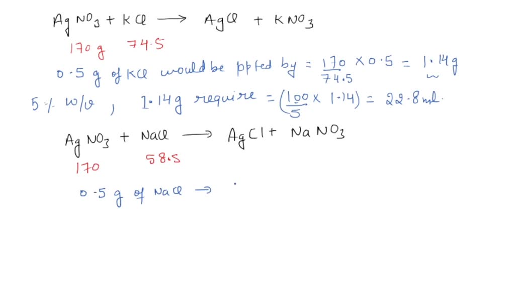 SOLVED: A series of samples containing any possible combination of KCl ...