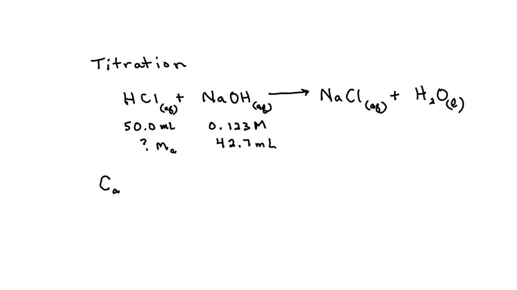 19. Exercises on acidbase titration using Ca x Va=Cb x Vb