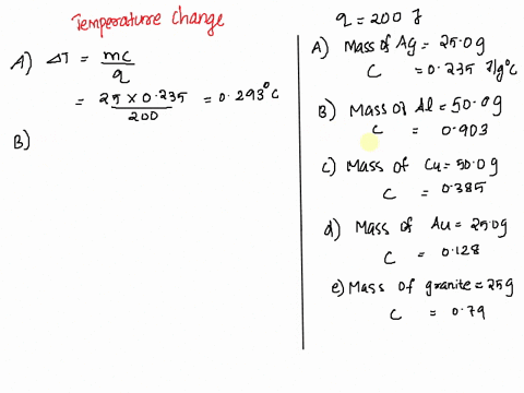which-of-the-following-with-specific-heat-capacity-provided-would-show-the-smallest-temperature-change-upon-gaining-2000-j-of-heat-which-of-the-following-with-specific-heat-capacity-provided-34692