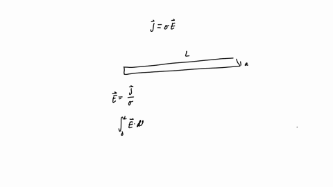 consider-a-wire-of-length-l-and-circular-cross-section-of-radius-the-ends-of-the-wire-are-maintained-at-a-potential-difference-of-v-let-the-current-in-the-wire-be-and-assume-that-the-metal-o-91729
