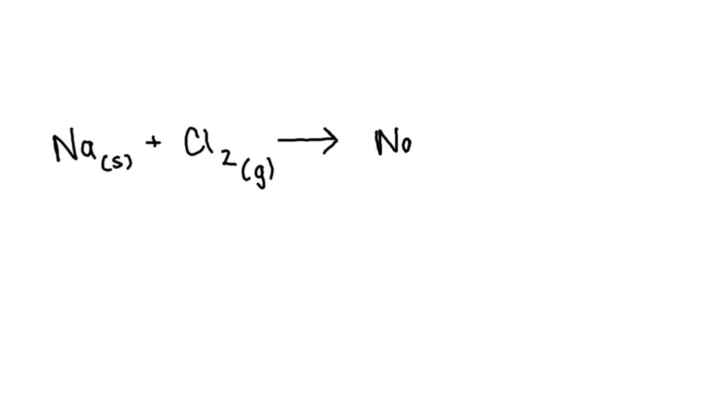SOLVED Enter a balanced chemical equation for the reaction between sodium and chlorine gas