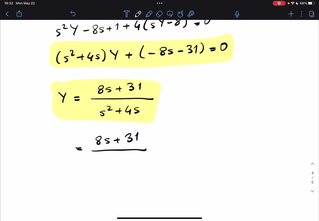 SOLVED: Section 6.4 Discontinuous Forcing Functions:Problem 5 (1 point ...