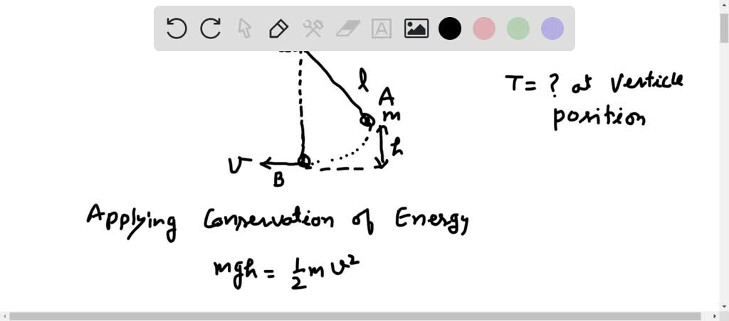 SOLVED: A Simple Pendulum Of Length L And Bob Of Mass M Is Displaced ...