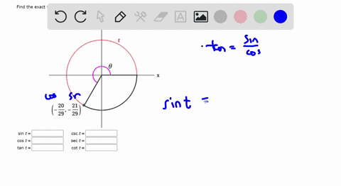 find-the-exact-values-of-the-six-trigonometric-functions-of-the-real-number-t-20-29-21-29-sin-t-csc-t-cos-t-sec-t-tan-t-cot-t-11598