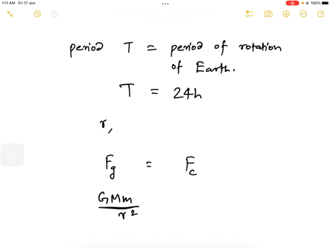 find-the-radius-r-of-the-orbit-of-a-geosynchronous-satellite-that-circles-the-earth-note-that-r-is-measured-from-the-center-of-the-earth-not-the-surface-you-may-use-the-following-constants-t-10397