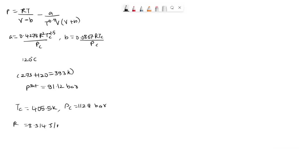 SOLVED At 321.55 K, liquid and vapor phases of ammonia coexist in a