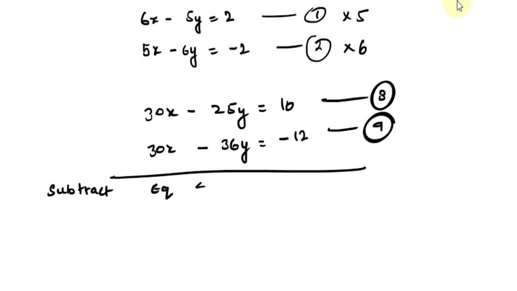 SOLVED Question 3 Solve The System Of Equations Y 5x Y 5x 2 The