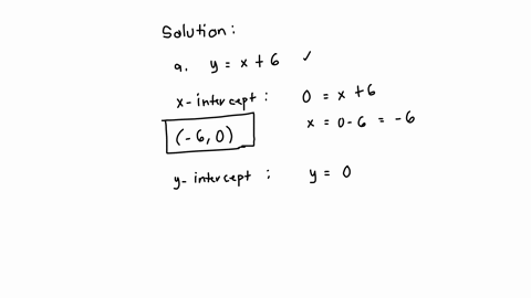 find-the-x-and-y-intercepts-of-the-graph-of-the-equation-if-an-answer-does-not-exist-enter-dne-a-yx6-x-intercept-quadx-y-square-square-y-intercept-quadx-y-b-yx2-3-beginarrayll-x-text-intercept-smaller