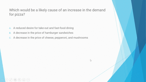 which-would-be-a-likely-cause-of-an-increase-in-the-demand-for-pizza-a-reduced-desire-for-take-out-and-fast-food-dining-a-decrease-in-the-price-of-hamburger-sandwiches-17397