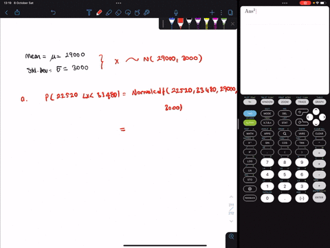 the-salaries-at-a-corporation-are-normally-distributed-with-an-average-salary-of-29000-and-a-standard-deviation-of-3000-a-what-is-the-probability-that-an-employee-will-have-a-salary-between-63614