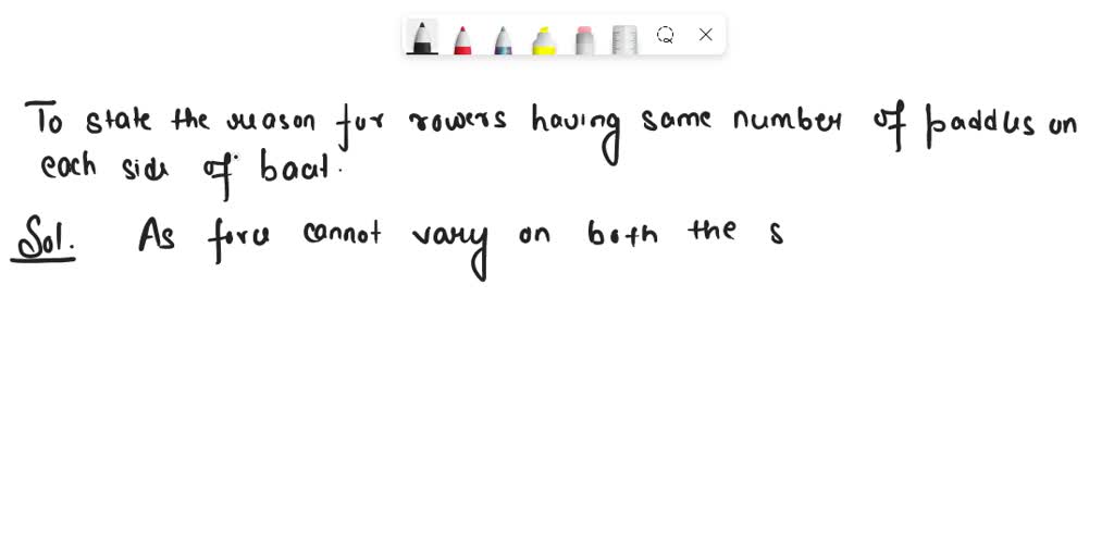 SOLVED Why do rowers typically have the same number of paddles on each