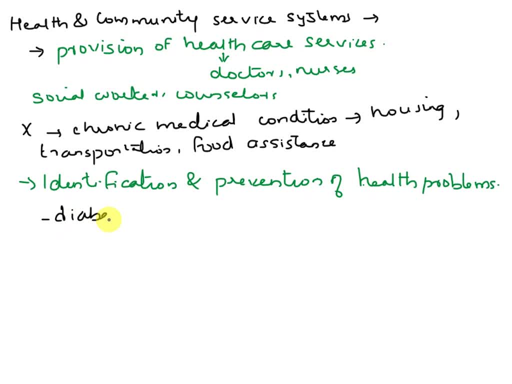 Describe the interrelationships between the health and community service systems. Give examples