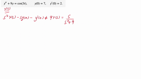 point-consider-the-initial-value-problem-y-9y-cos3t-y0-7-y0-2-take-the-laplace-transform-of-both-sides-of-the-given-differential-equation-to-create-the-corresponding-algebraic-equation-denot-02623