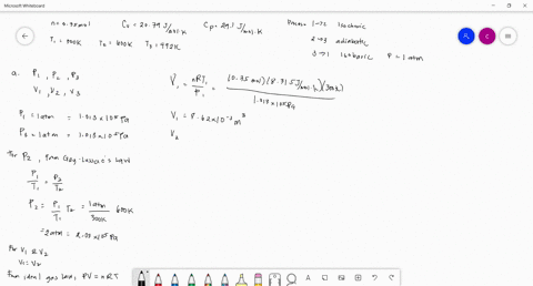 a-heat-engine-takes-0350-mol-of-a-diatomic-ideal-gas-around-the-cycle-shown-in-the-pv-diagram-of-fig-p2036-process-1rightarrow-2-is-at-constant-volume-process-2rightarrow-3-is-adiabatic-and-process--2