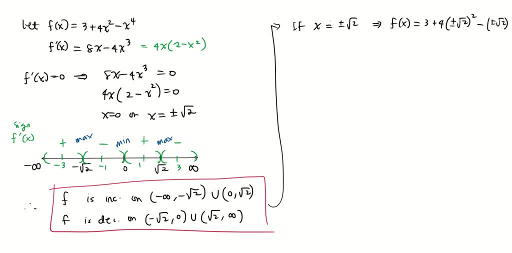 SOLVED: Consider the function below. (Use U to denote the union of two ...