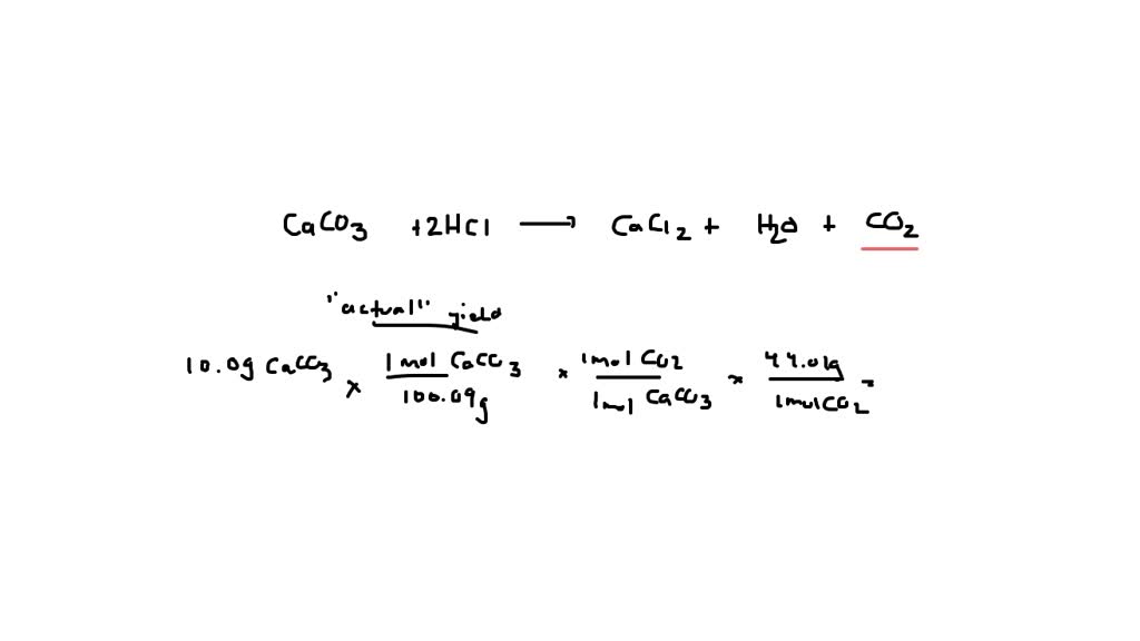 SOLVED Marble (calcium carbonate) reacts with hydrochloric acid