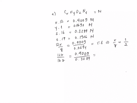 an-organic-compound-was-found-to-contain-4009-c-691-h-3284-o-1916-n-by-mass-a-determine-the-simplest-formula-of-the-compound-b-if-100-mol-of-this-compound-contains-181-x-1024-o-atoms-what-is-the-molec