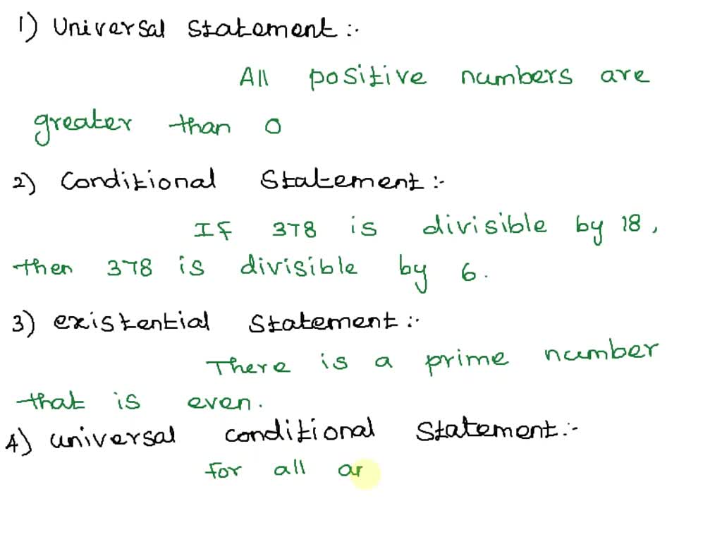 What Is Universal Conditional Statement In Mathematics