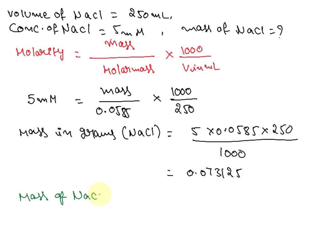 Molarity Of Nacl Solution Authentic Quality Www micoope gt