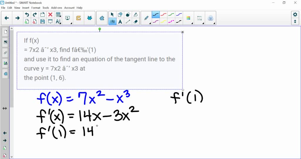 Solved Let F X X3 7x2 Find The Point S On The Graph Of F Where