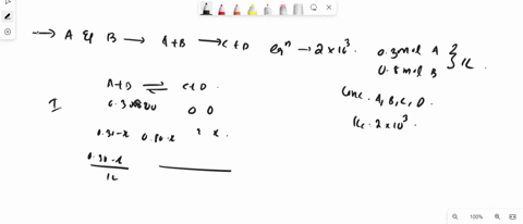 a-and-b-react-as-follows-ab-cd-the-equilibrium-constant-is-20103-if-030mol-of-a-and-080mol-of-b-are-mixed-in-1-l-what-are-the-concentrations-of-a-b-c-and-d-after-reaction-10823
