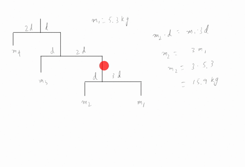 a-childs-mobile-consists-of-four-masses-supported-by-massless-rods-as-shown-in-the-figure_-the-entire-mobile-in-static-equilibrium-what-is-the-unknown-mass-m4-in-kg-if-m1-53-kg-2d-m4-2d-m-3d-36744