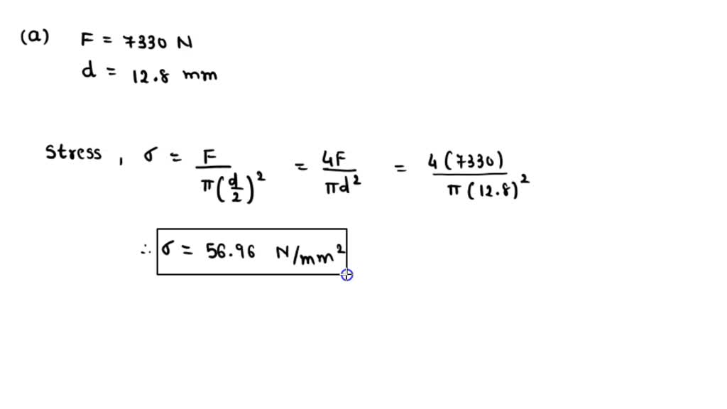 SOLVED A Cylindrical Specimen Of Aluminium Having A Diameter Of 12 8 