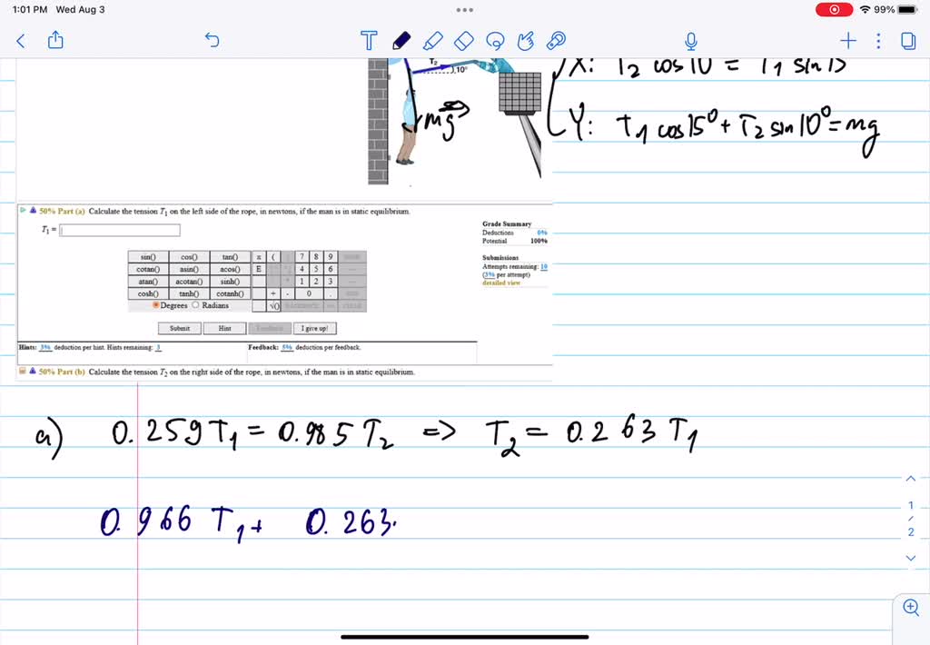 SOLVED (11) Problem 5 Consider the nail puller shown the tigure Freo