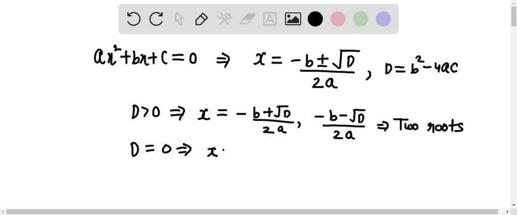 b 2 4ac 0 roots
