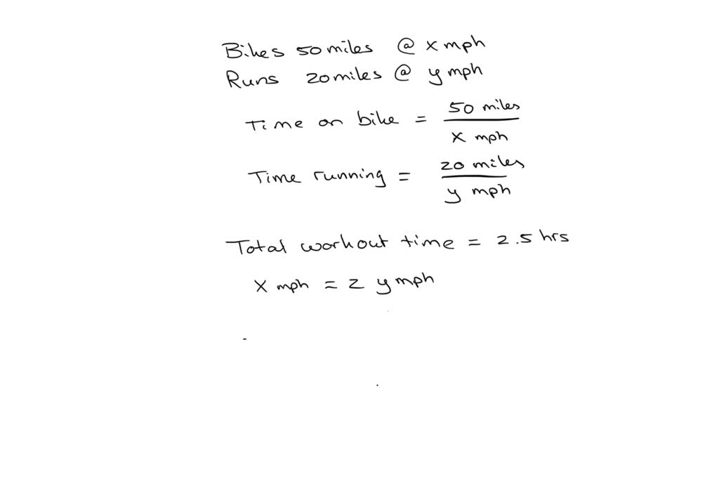 solved-texts-a-race-requires-an-athlete-to-run-10-km-and-cycle-50-km