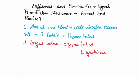 what-are-some-differences-and-similarities-in-signal-transduction-mechanisms-in-animal-and-plant-cells-what-is-the-evolutionary-basis-for-these-differences-and-similarities-65856