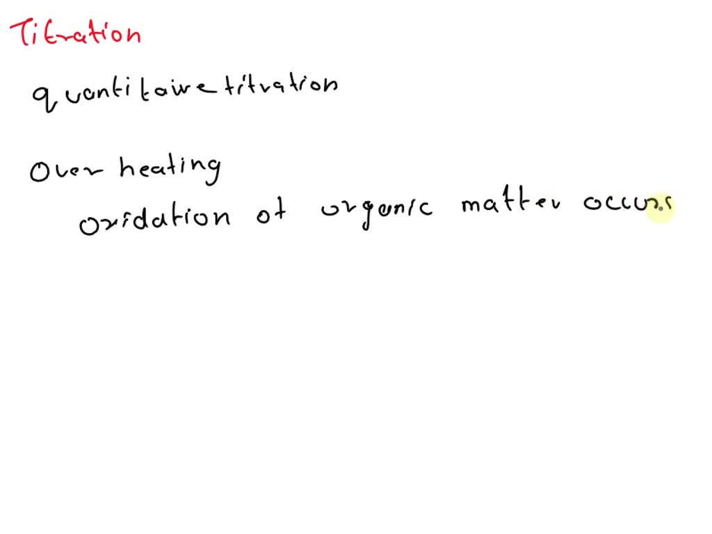 SOLVED Can you tell me the source of error in permanganometry titration (determining ferrous