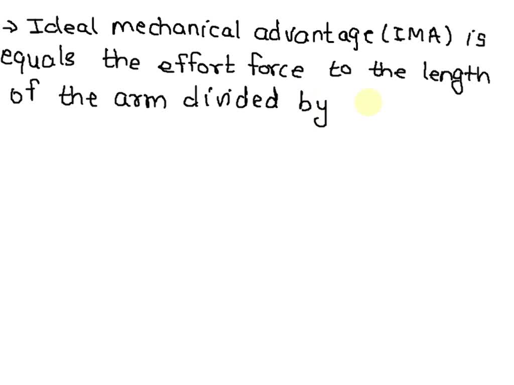 SOLVED Actual mechanical advantage and ideal mechanical advantage are