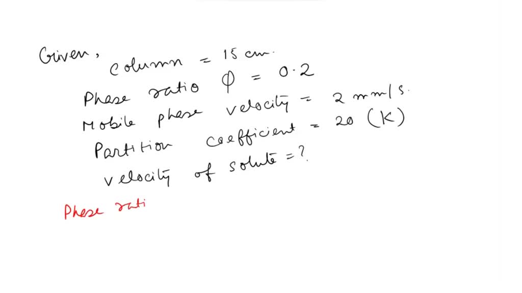 SOLVED Chromatographic separations. A typical chromatography column is