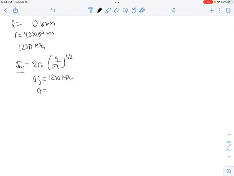 calculate-the-theoretical-fracture-strength-of-brittle-material-if-it-is-known-that-brittle-fracture-occurs-by-the-propagation-of-an-elliptically-shaped-surface-crack-of-length-of-_-mm-and-t-06143