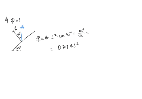 a-square-wire-loop-of-side-l-is-pivoted-on-the-left-side-and-rotated-by-an-angle-of-450-with-respect-to-the-horizontal-the-loop-is-in-spatially-uniform-magnetic-field-b-pointing-upward-and-h-45142
