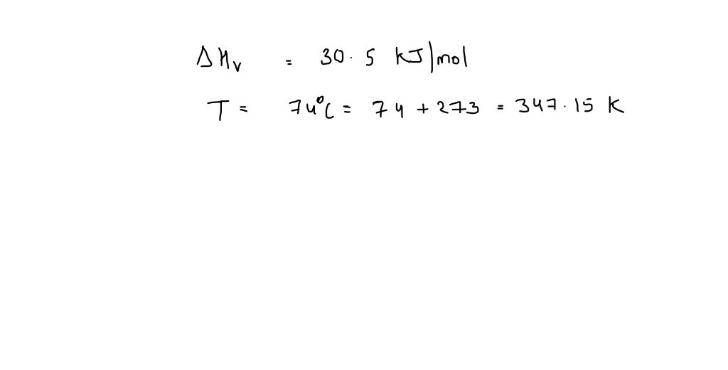 SOLVED: 4 Calculate the standard molar entropy of vaporization of ...