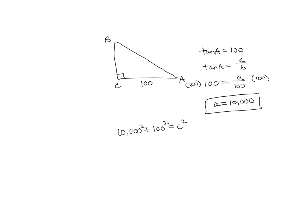 SOLVED Find the lengths of the missing sides if side a is