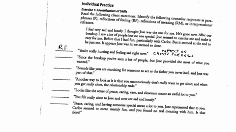 individual-practice-exercise-1identification-of-skills-read-the-following-client-statement-identify-the-following-counselor-responses-as-para-reframes-phrases-p-reflections-of-feelingrf-refl-58937