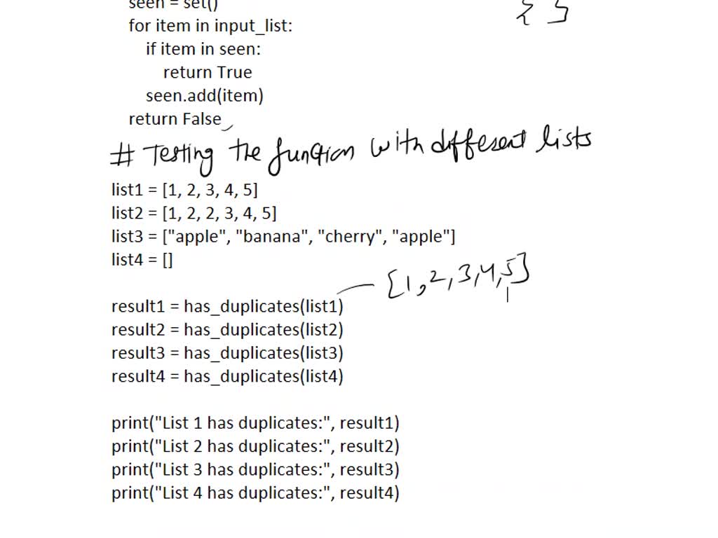 Write a function called hasduplicates that takes a list and returns ...